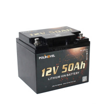 POLINOVEL HD LIFEPO4 SYSTÈME D&#39;ÉCLAUITION SOLAIRE PACK ION 12V 50AH LITHIUM Batterie